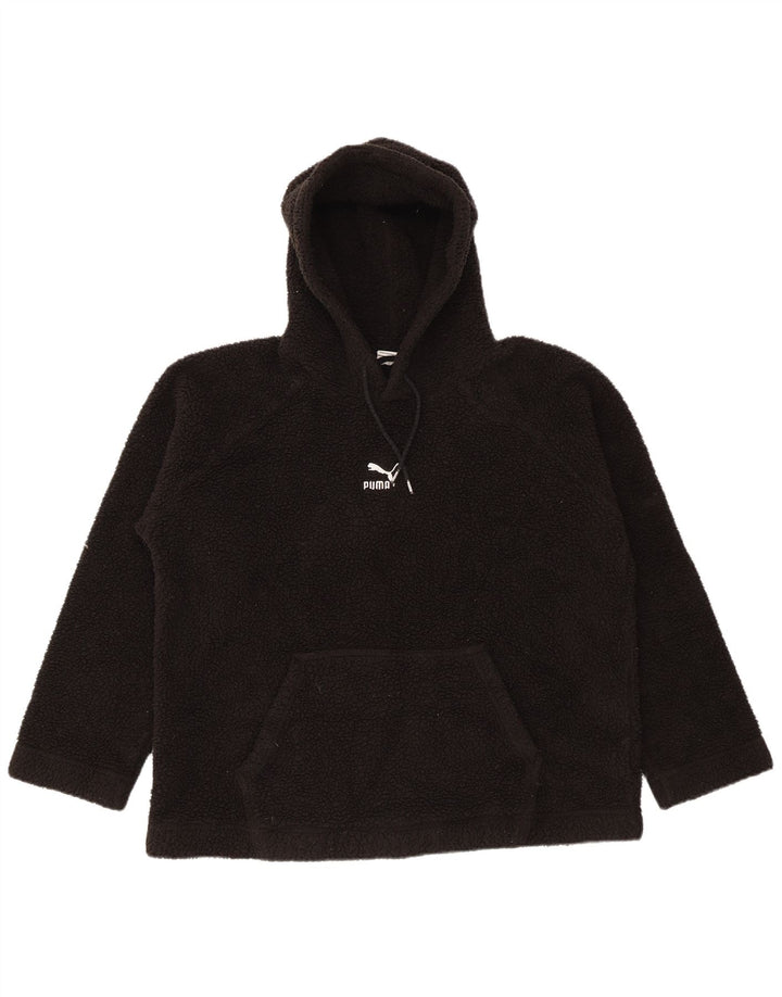 Puma Mens Hooded Fleece Jumper Médio Preto Poliéster