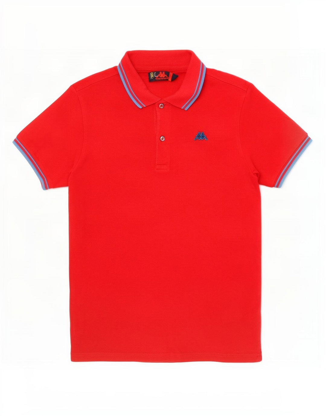 Camisa polo masculina Kappa grande listrada vermelha