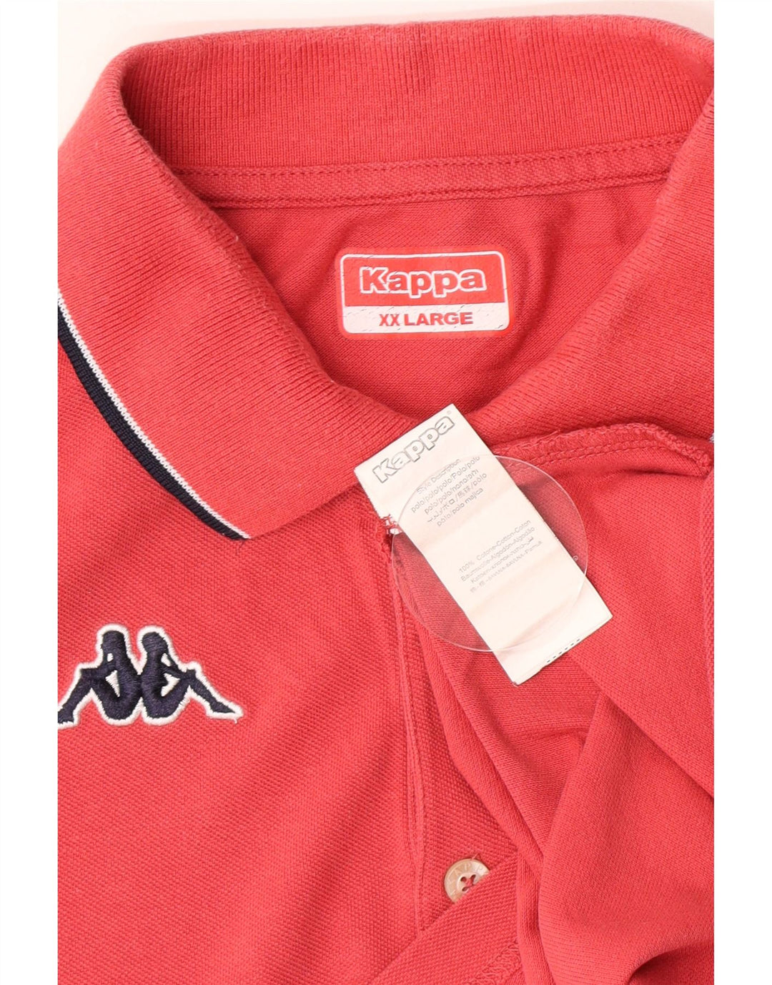 Camisa polo masculina Kappa 2XL algodão rosa