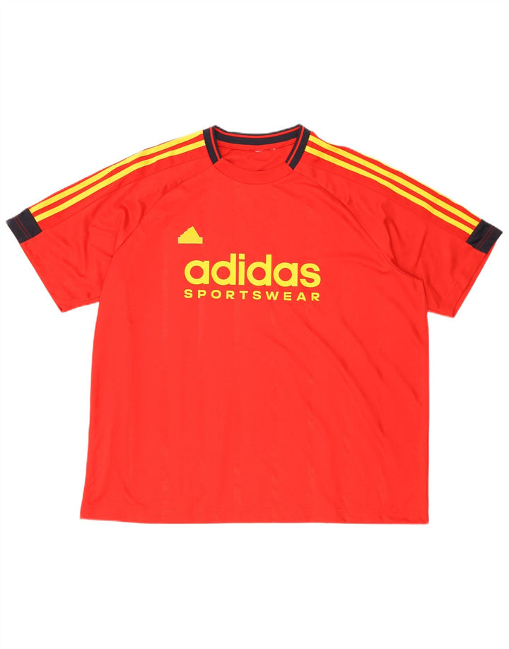 Adidas Camiseta Masculina Gráfica Top 2XL Vermelho