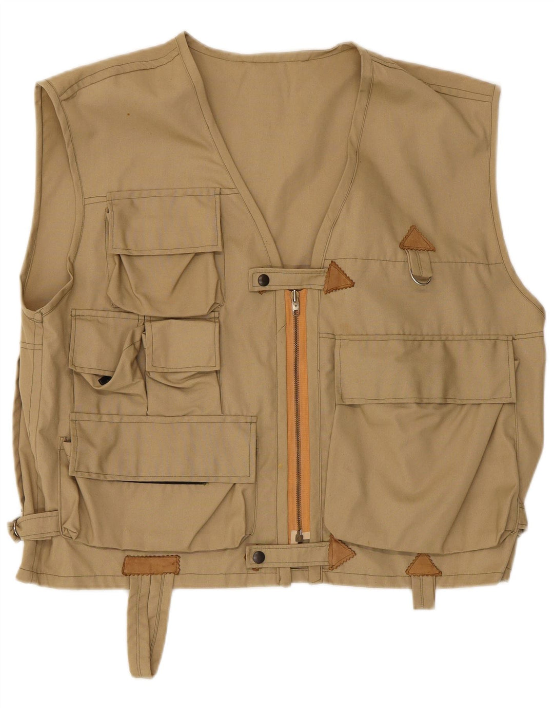 Colete utilitário masculino vintage UK 40 grande bege
