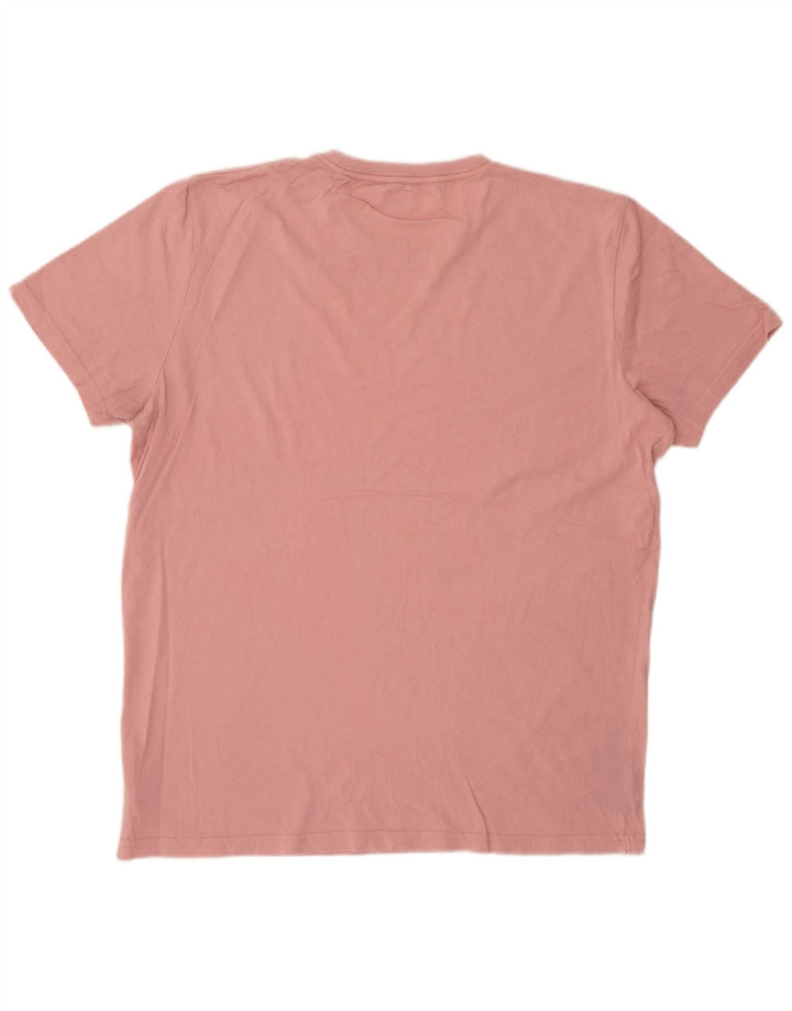 Camiseta masculina JOULES grande algodão rosa