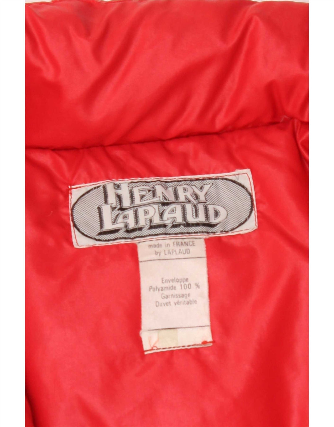 Jaqueta acolchoada masculina vintage UK 40 grande poliamida vermelha