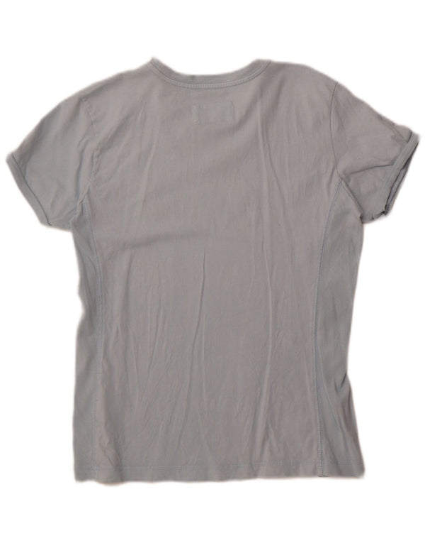 Camiseta feminina Champion Crop Top UK 18 XL Azul