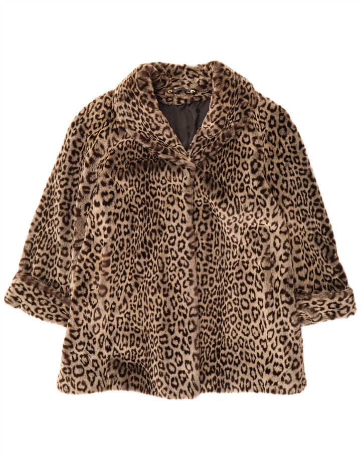 Sobretudo feminino C&A YOUR SIXTH SENSE IT 44 marrom médio estampa animal