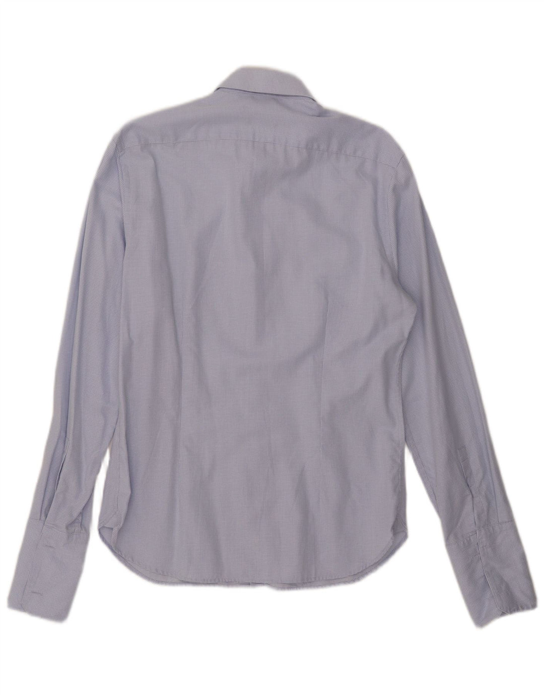 Camisa formal masculina Dkny Slim Fit tamanho 15 1/2 xadrez azul médio