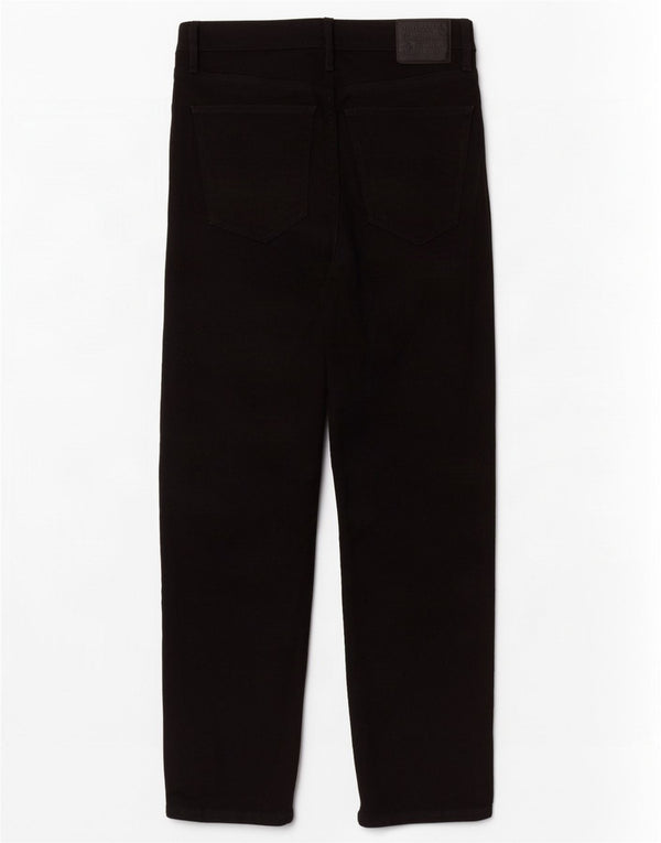 Calça feminina reta casual Levi's W28 L26 algodão preto