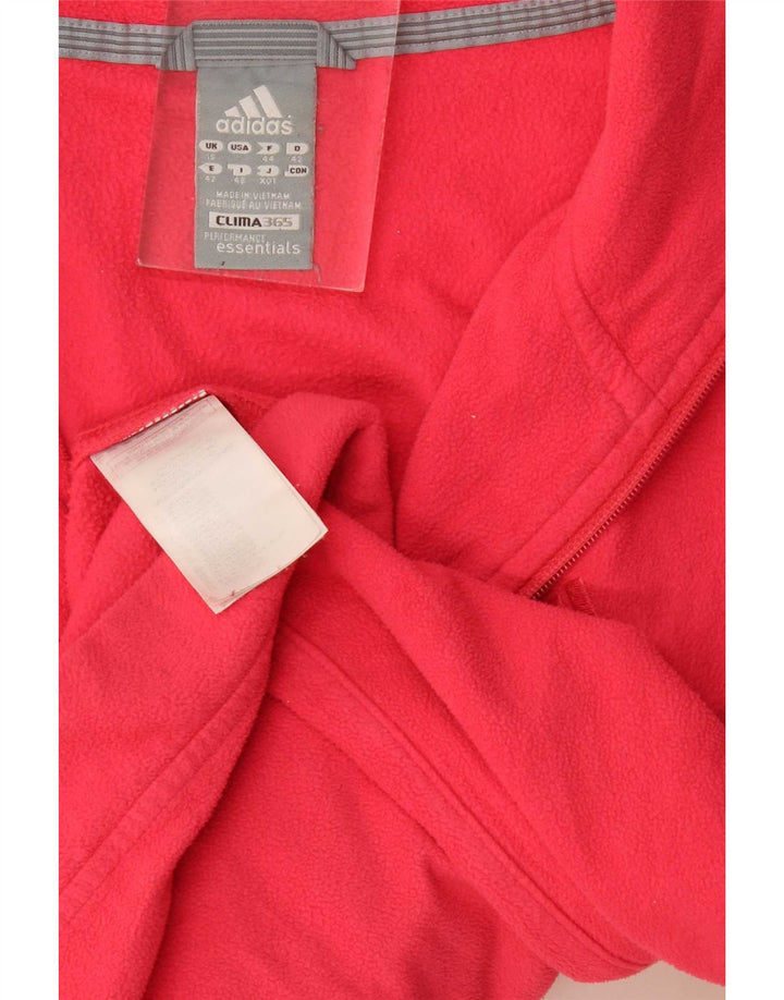 Jaqueta de lã feminina Adidas UK 16 grande poliéster vermelho
