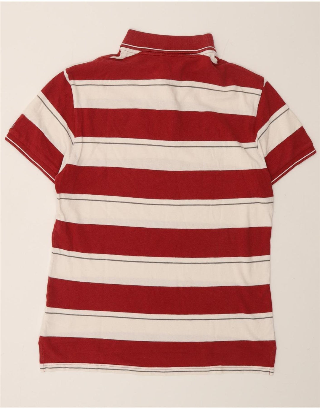 Camisa polo masculina de rugby de manga curta Miami Heat da Adidas listrada vermelha média