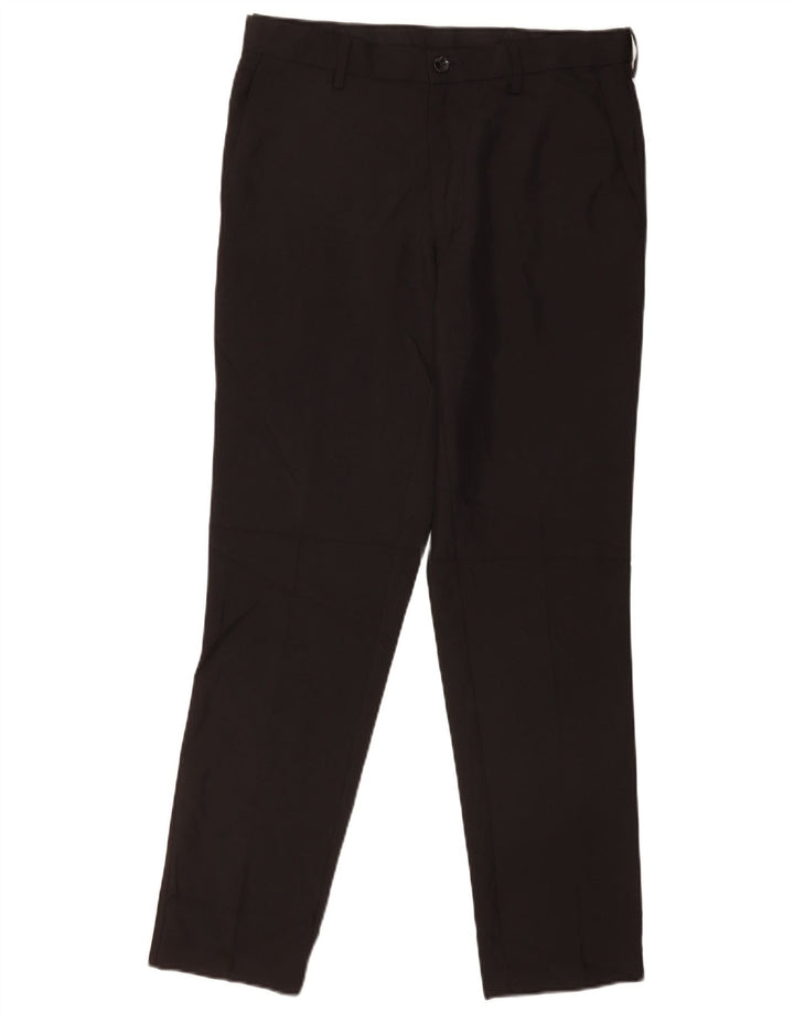 Calça casual masculina Marks & Spencer Slim Fit W32 L31 poliéster preto