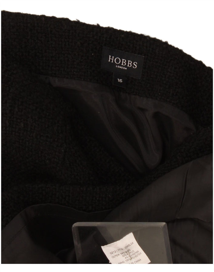 Saia lápis feminina Hobbs UK 16 grande W36 lã preta