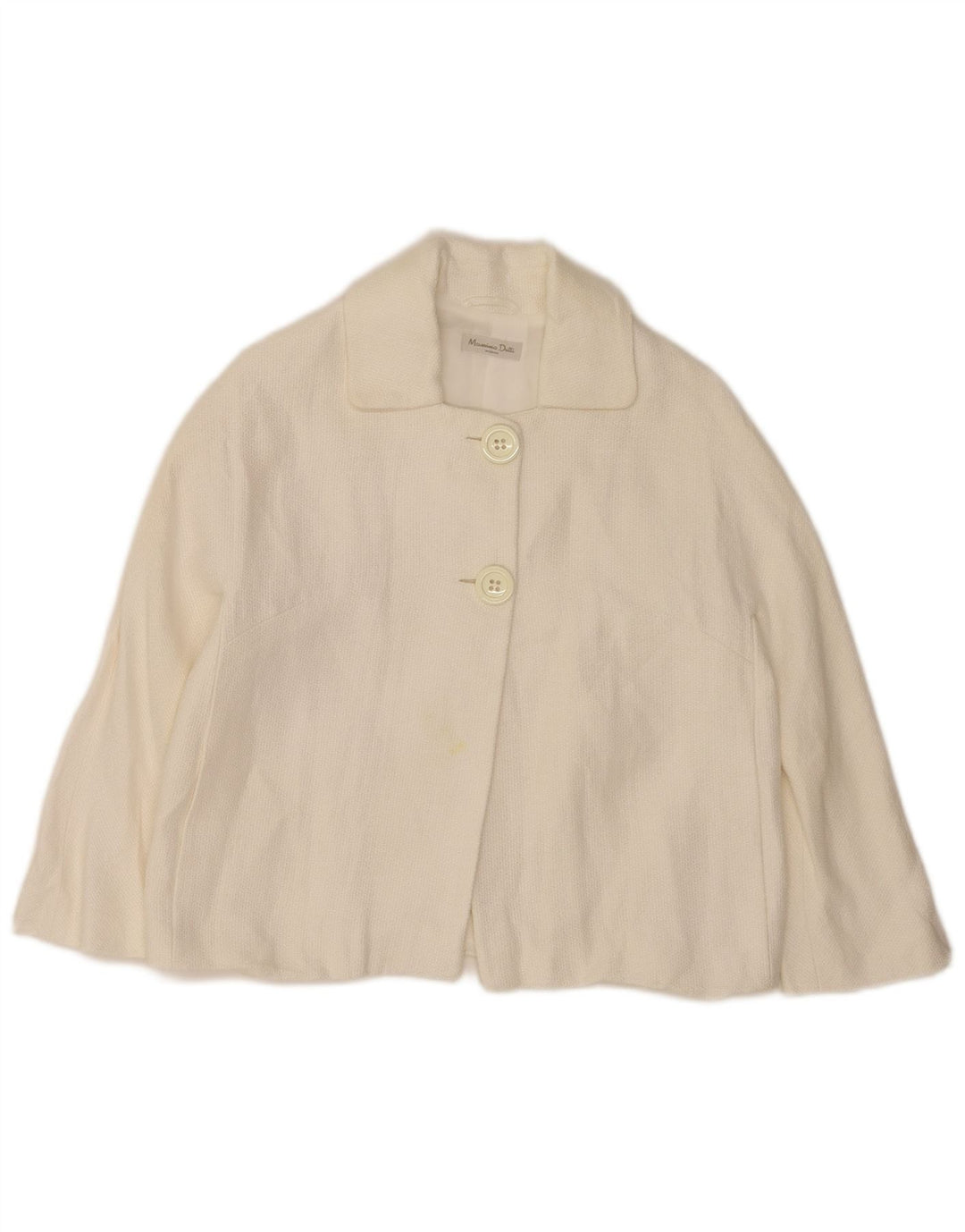 Jaqueta Blazer Feminina Massimo Dutti Crop 2 Botões EU 38 Médio Branco