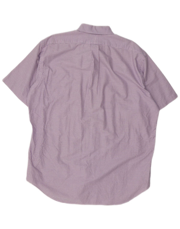 Camisa masculina de manga curta POLO RALPH LAUREN Blake grande guingão roxo