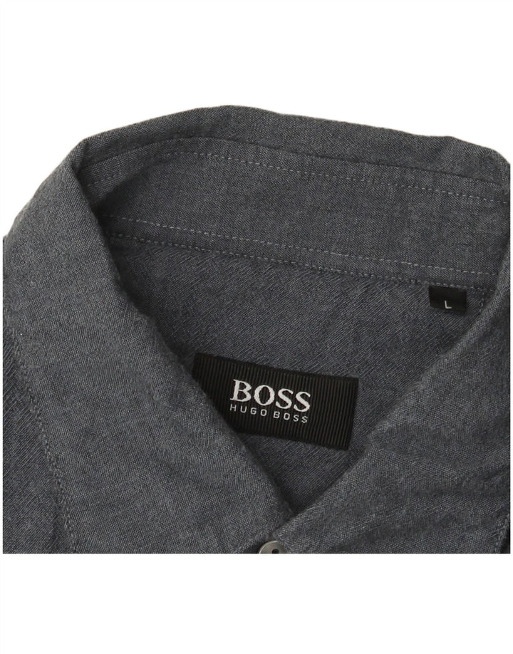 Camisa masculina HUGO BOSS grande azul