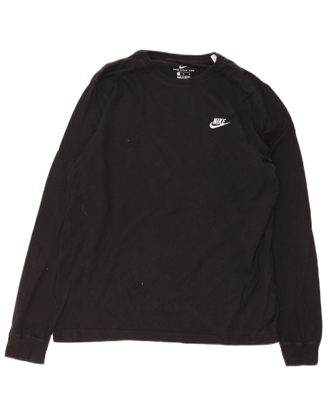 Nike Mens Top Manga Longa Médio Algodão Preto