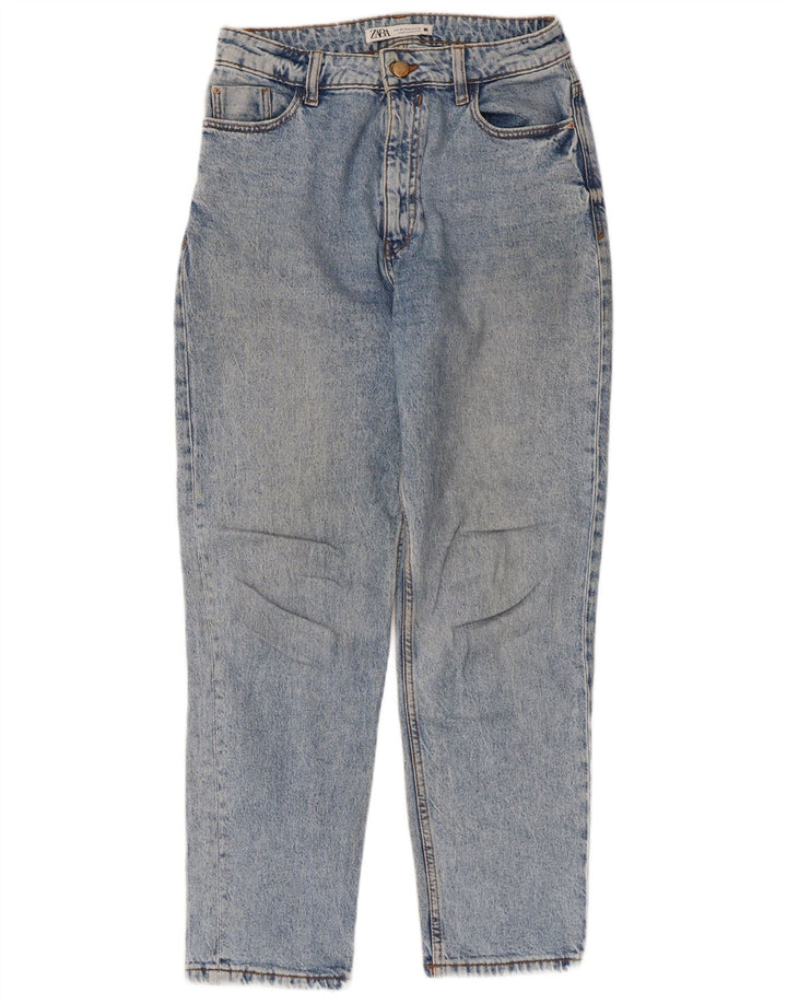 Zara Jeans Cônicos Femininos EU 38 Pequeno W28 L27 Azul