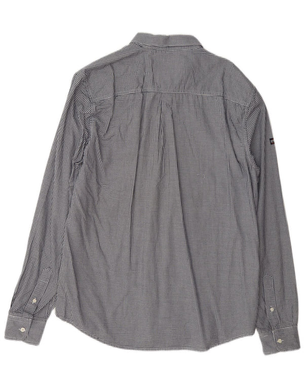 Camisa masculina Superdry Regular Fit XL azul marinho algodão guingão