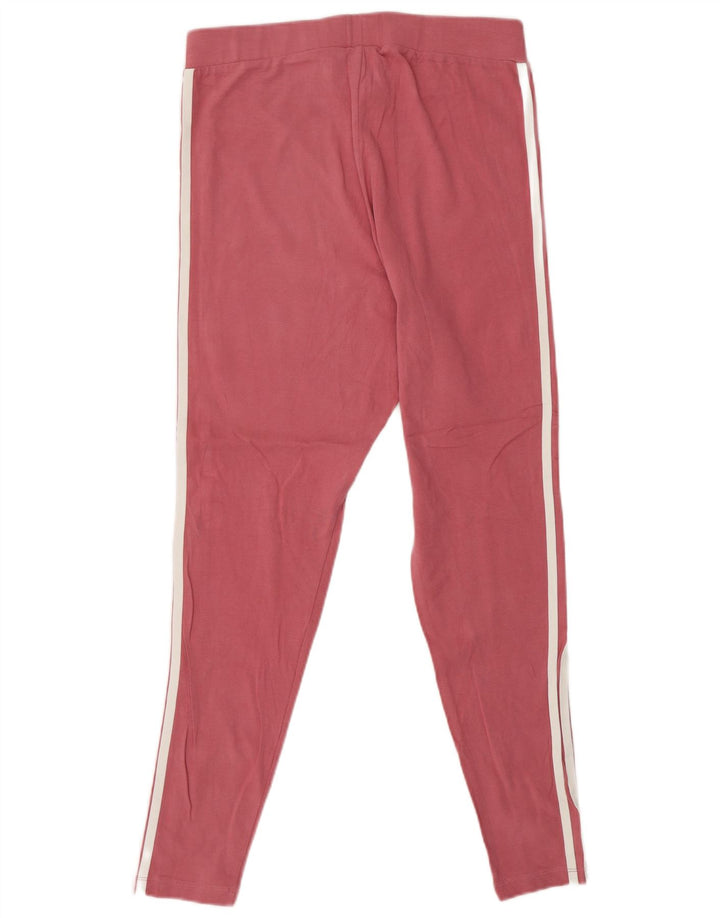 Leggings ADIDAS Femininas UK 16 Grande Algodão Rosa