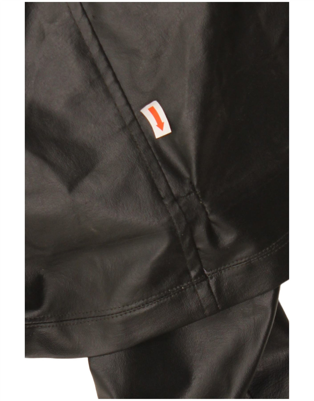 Casaco de couro feminino VINTAGE UK 12 bloco colorido preto médio