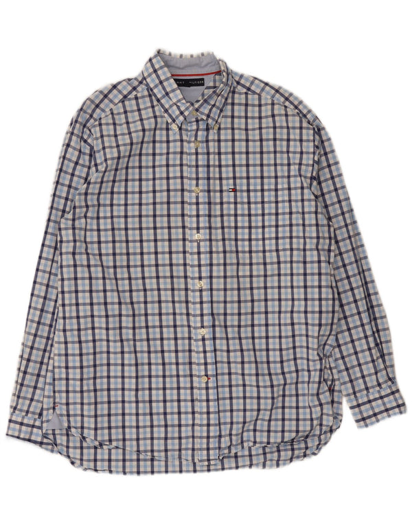 Camisa masculina Tommy Hilfiger Regular Fit grande guingão azul
