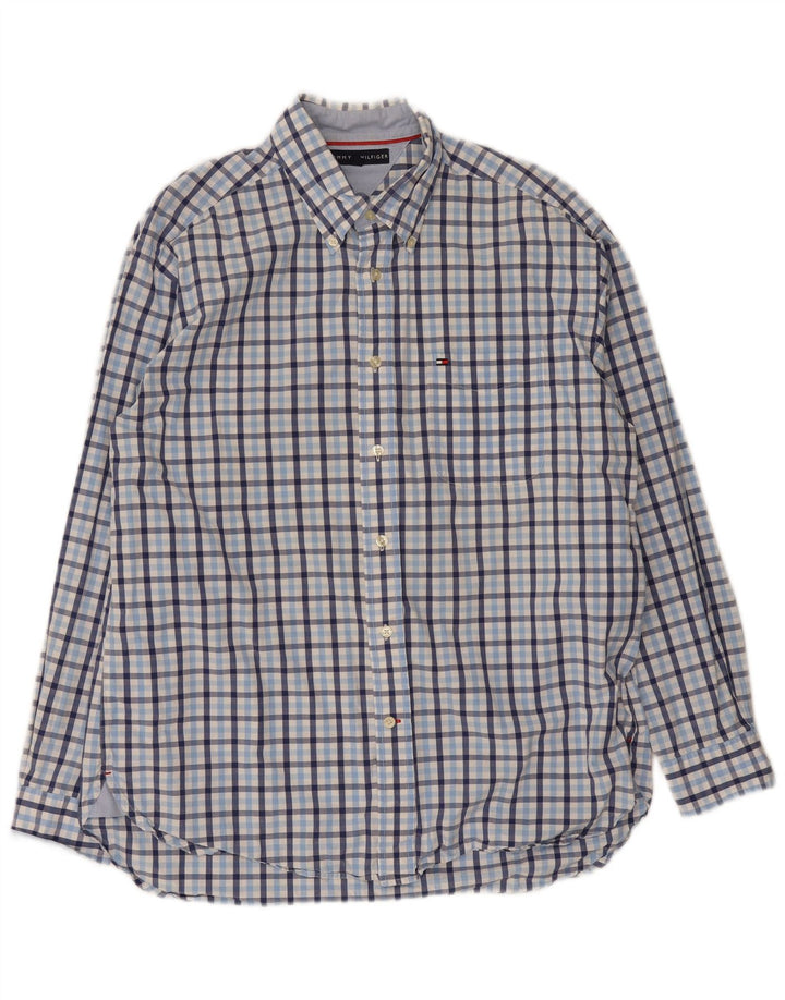 Camisa masculina Tommy Hilfiger Regular Fit grande guingão azul