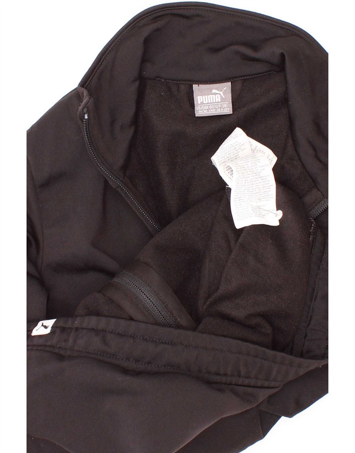 Jaqueta Puma Boys Graphic Tracksuit Top 9-10 Anos Preto Colorblock