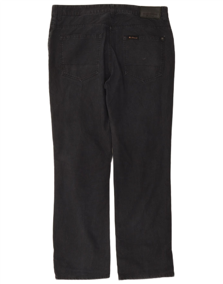 Calça casual reta masculina BEN SHERMAN W36 L32 cinza
