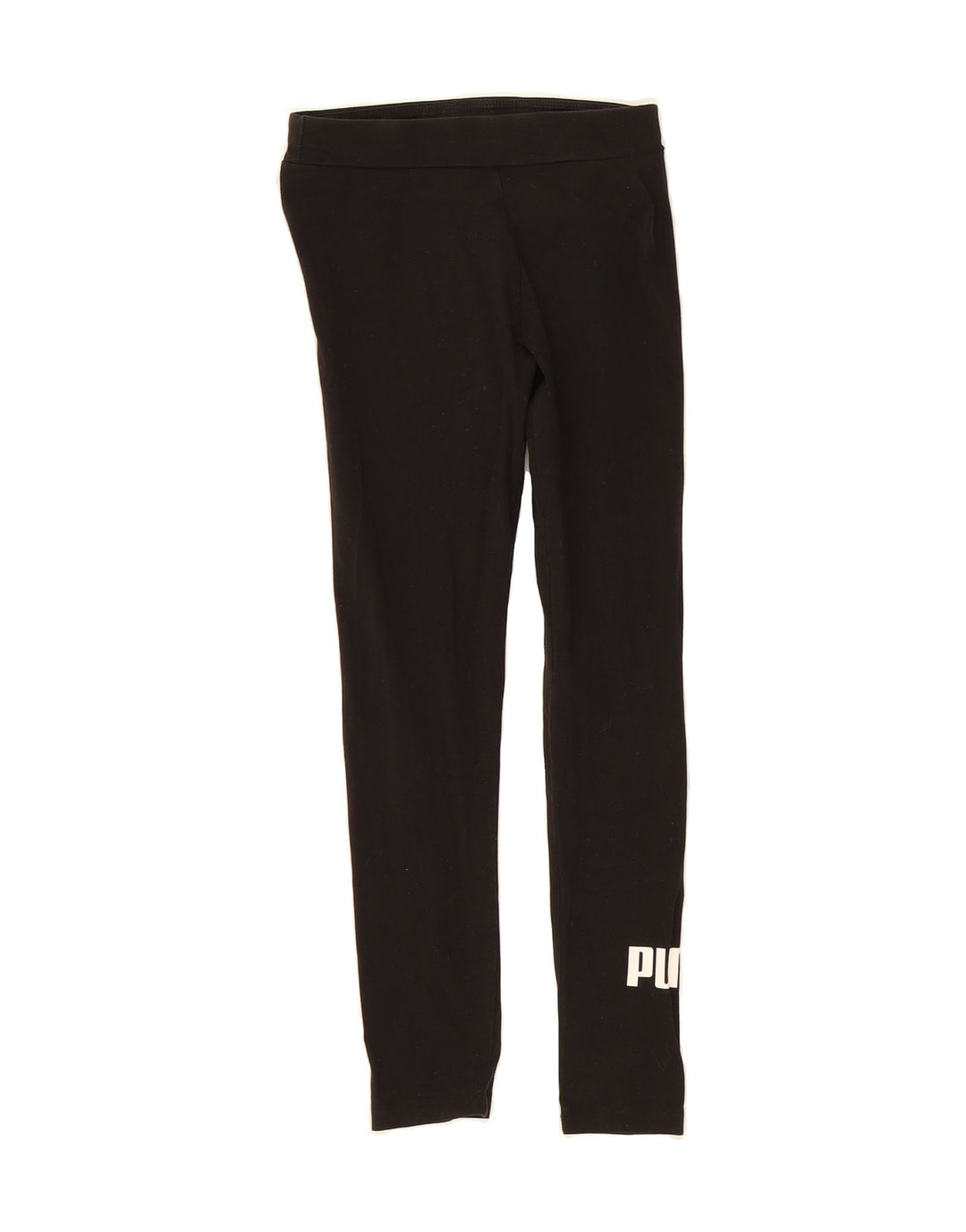 PUMA Girls Graphic Leggings 11-12 Years Black Cotton Vintage Puma and Second-Hand Puma from Messina Hembry 