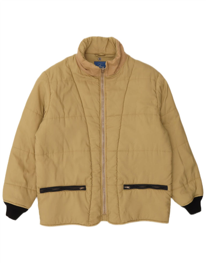 Jaqueta acolchoada feminina Fay UK 20 2XL bege colorblock