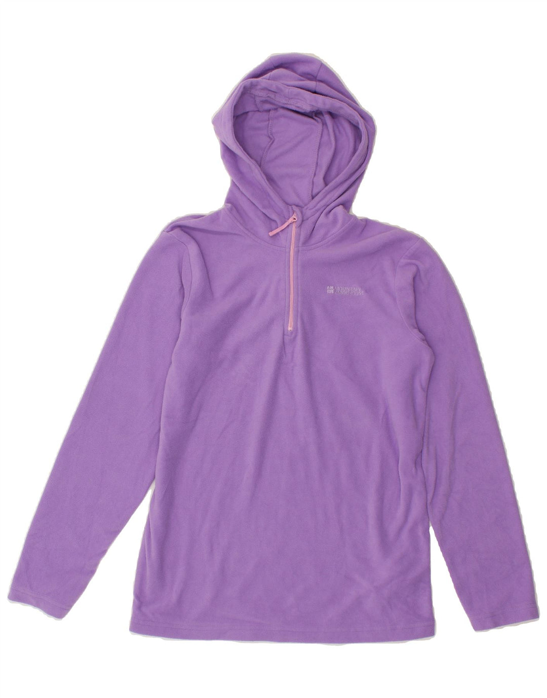 MOUNTAIN WAREHOUSE Girls Hooded Zip Neck Fleece Jumper 12-13 Years Purple Vintage Mountain Warehouse and Second-Hand Mountain Warehouse from Messina Hembry 