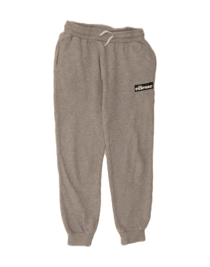 ELLESSE Boys Graphic Tracksuit Trousers Joggers 12-13 Years Grey Cotton Vintage Ellesse and Second-Hand Ellesse from Messina Hembry 