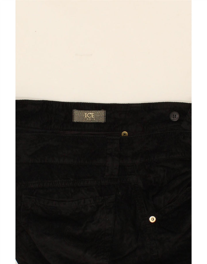 ICEBERG Womens Straight Corduroy Trousers W30 L30  Black Vintage Iceberg and Second-Hand Iceberg from Messina Hembry 