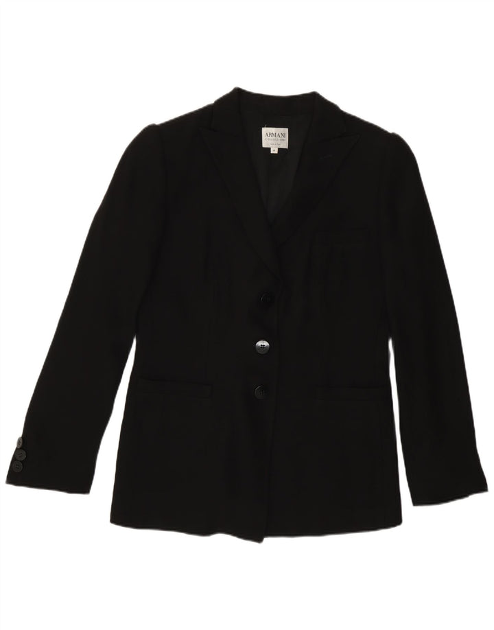 Jaqueta blazer feminina Armani Collezioni com 3 botões IT 44 médio preto