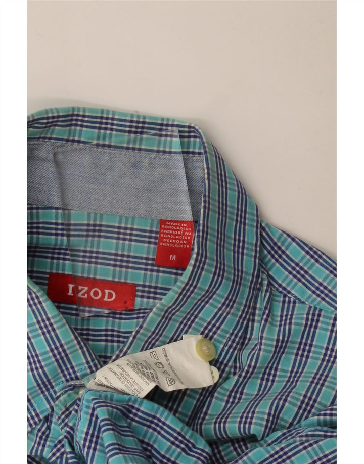 Camisa masculina IZOD xadrez azul médio