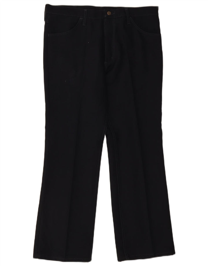 Calça Wrangler masculina reta casual W36 L30 poliéster azul marinho