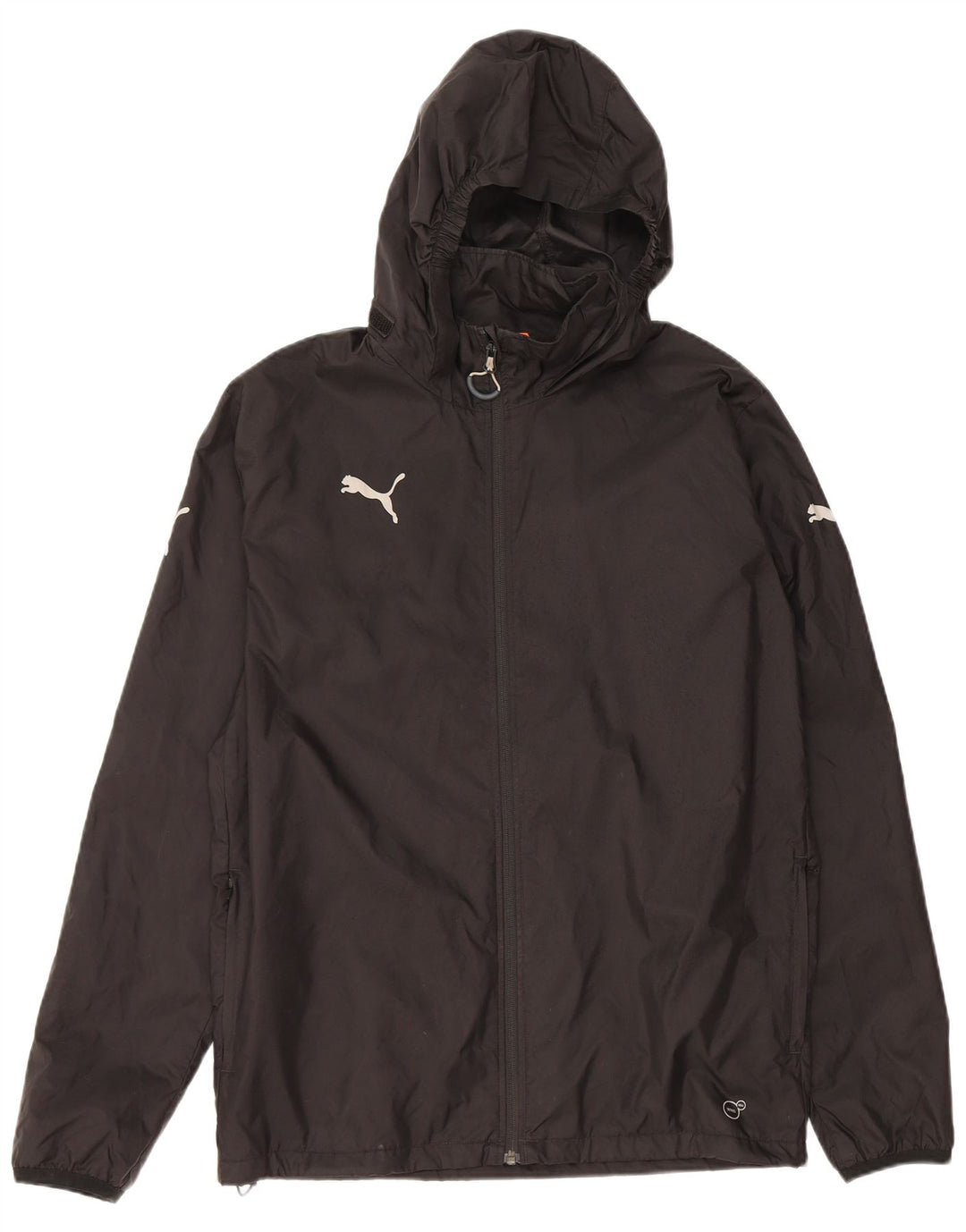 Jaqueta de chuva masculina PUMA com capuz UK 38 médio preto nylon