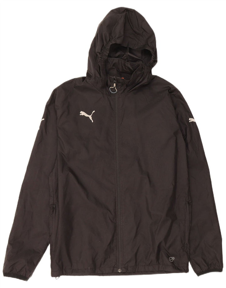 Jaqueta de chuva masculina PUMA com capuz UK 38 médio preto nylon