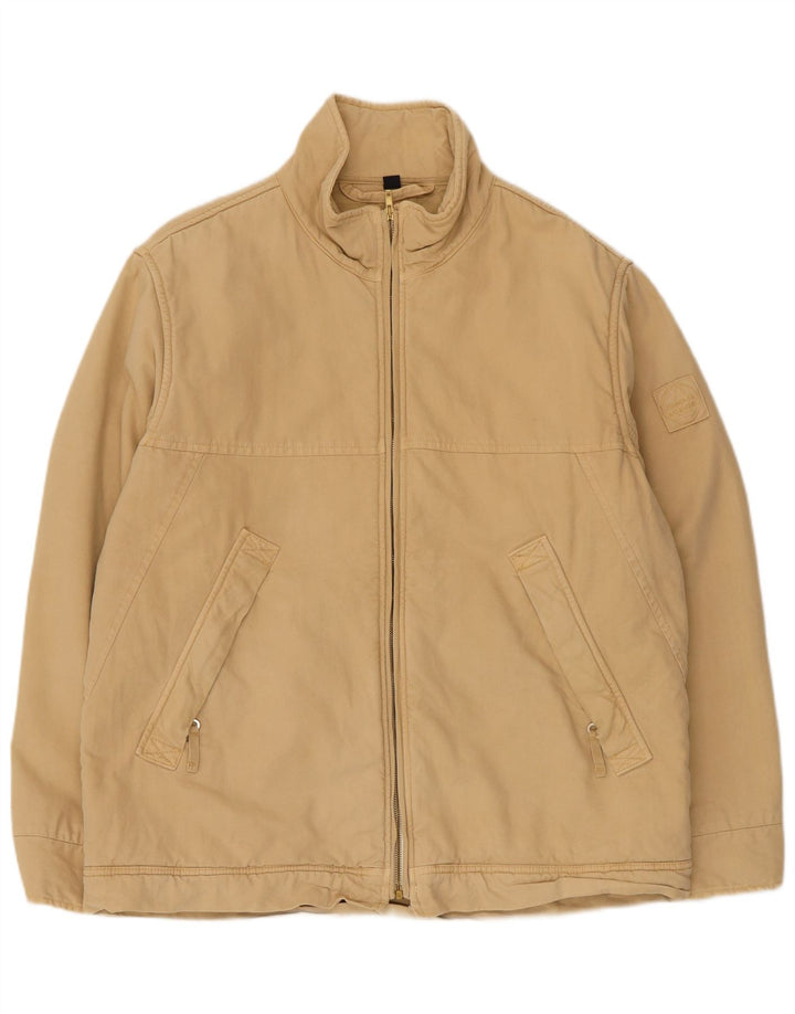 Jaqueta bomber masculina Murphy & Nye de ajuste regular Reino Unido 40 algodão bege grande