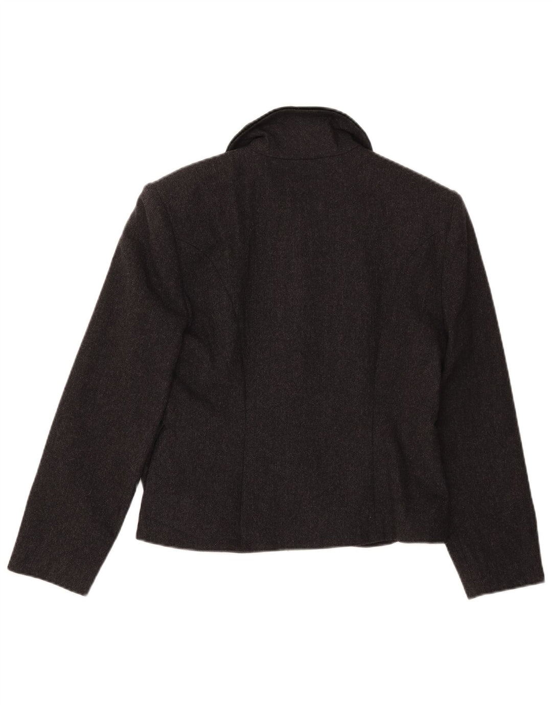 Jaqueta blazer feminina Blumarine com 5 botões IT 44 lã cinza médio