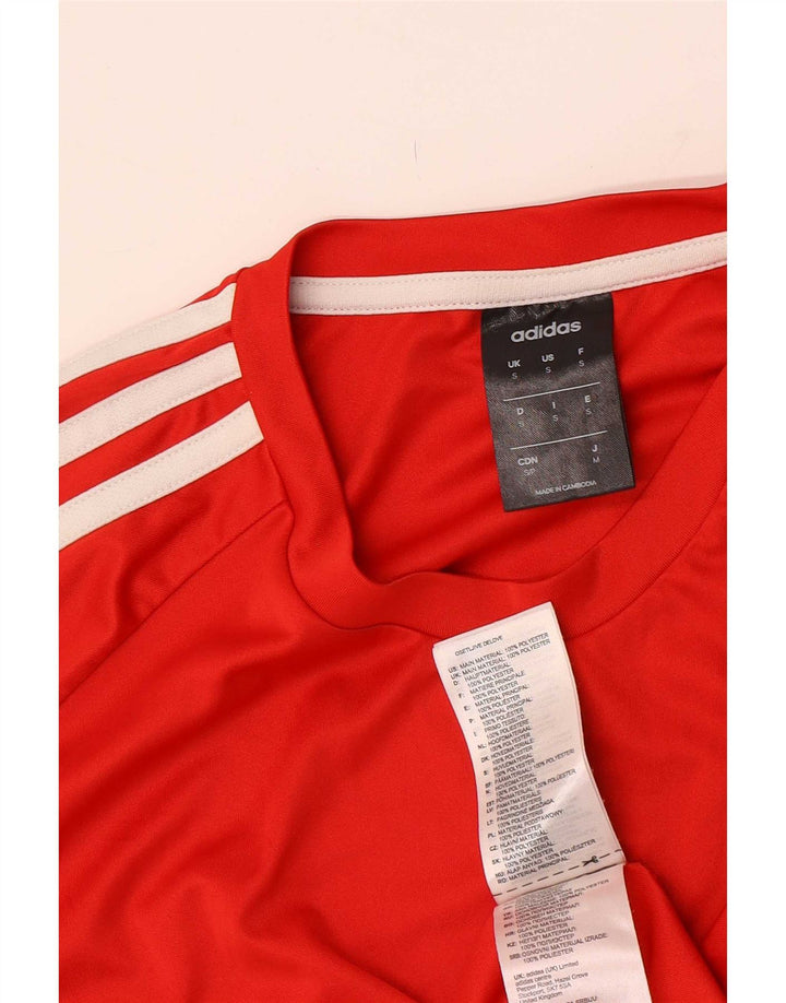 Adidas Mens Climalite Camiseta Top Pequeno Poliéster Vermelho