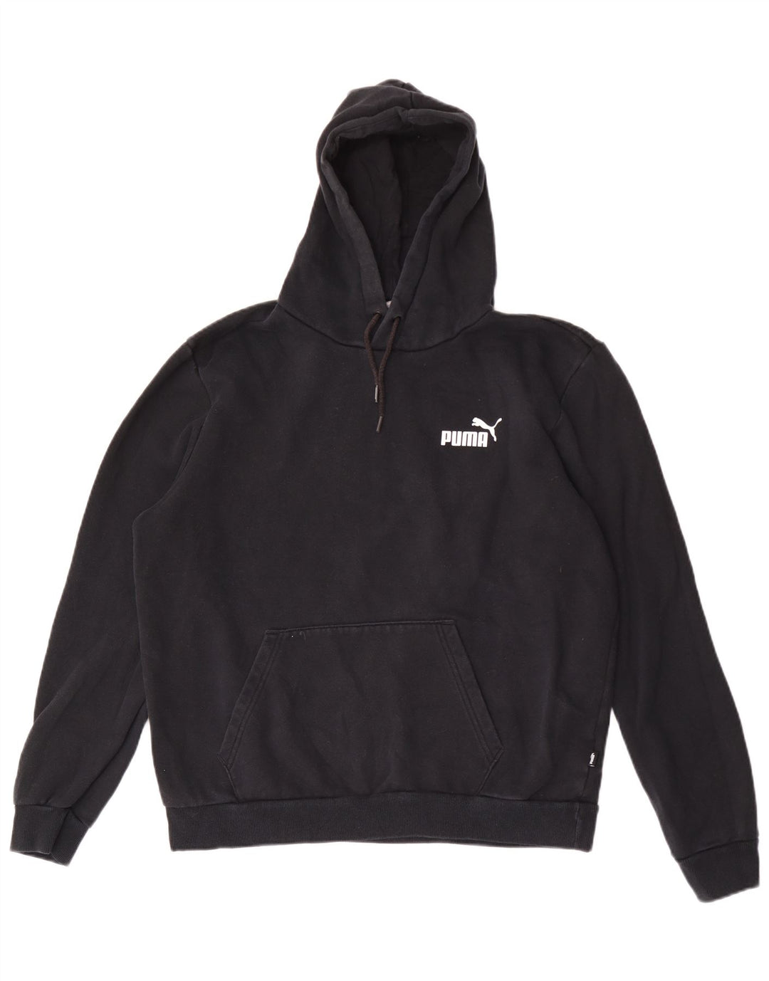 Puma Mens Hoodie Jumper Grande Algodão Preto