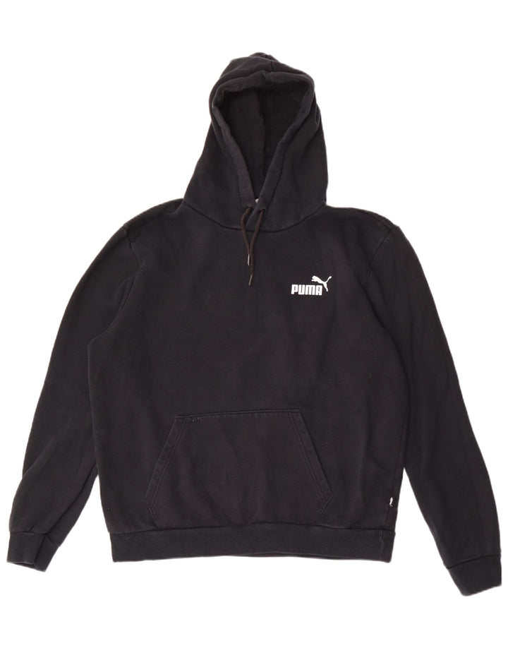 Puma Mens Hoodie Jumper Grande Algodão Preto