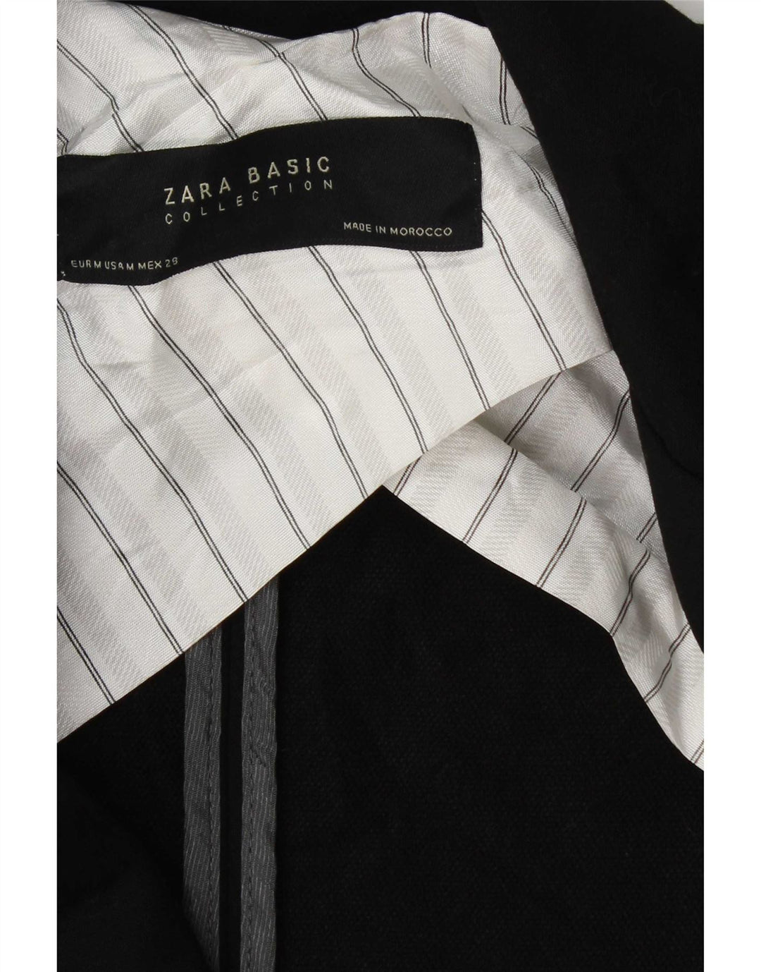 Zara Womens Blazer Jacket UK 14 Médio Preto Poliéster