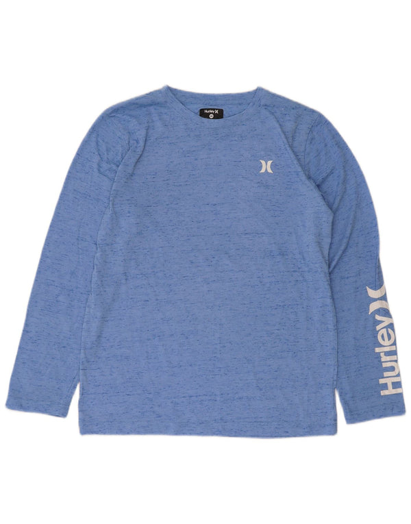 Hurley Boys Graphic Top manga comprida 13-14 anos XL azul manchado
