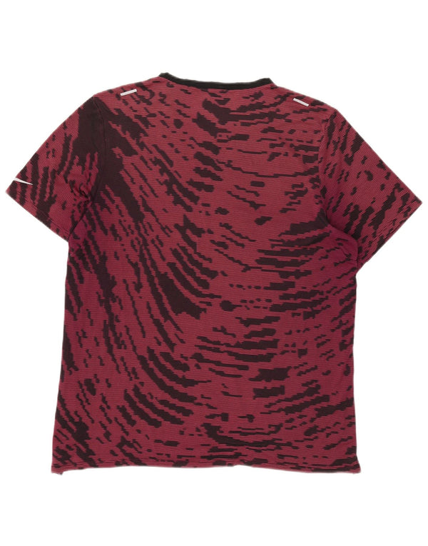 Camiseta Nike Masculina Dri Fit Top Grande Borgonha Tie Dye Poliéster