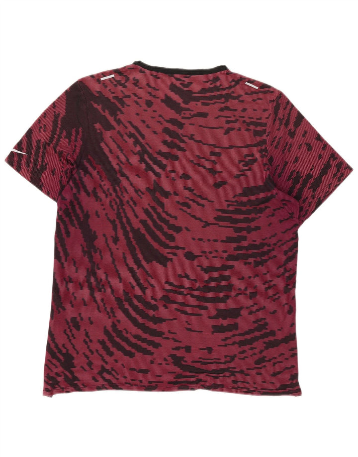Camiseta Nike Masculina Dri Fit Top Grande Borgonha Tie Dye Poliéster
