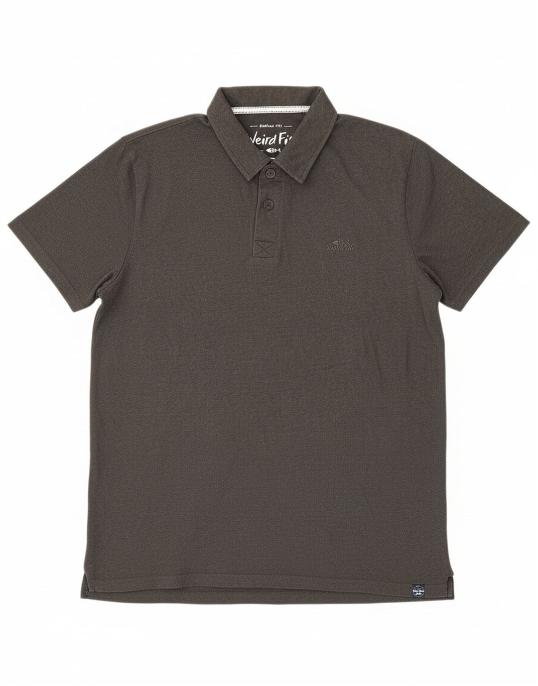 Camisa polo masculina WEIRD FISH algodão cinza médio