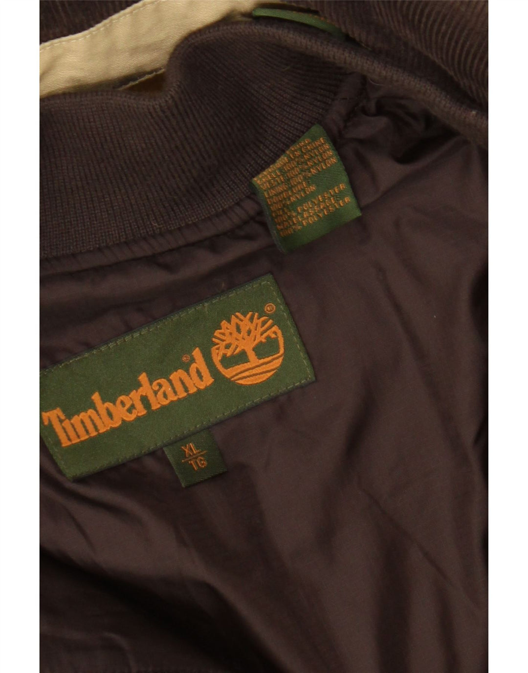 Jaqueta corta-vento masculina Timberland UK 42 XL bege nylon