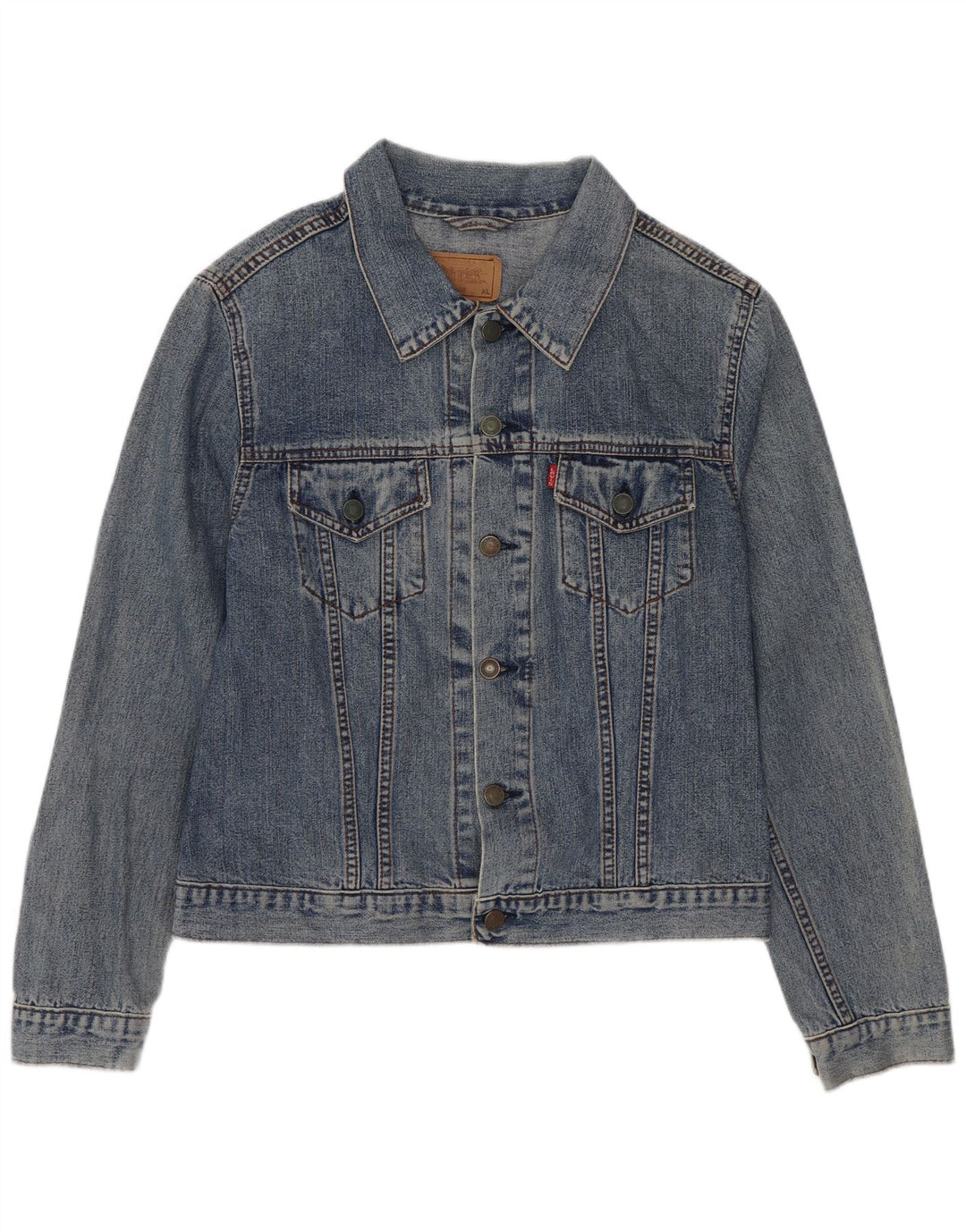 Jaqueta jeans Levi's Boys 10-11 anos XL azul algodão