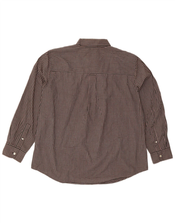 Camisa masculina Chaps XL marrom xadrez algodão